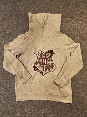 Harry Potter Hogwarts Crest Hoodie Unisex XL — Shawl Hood